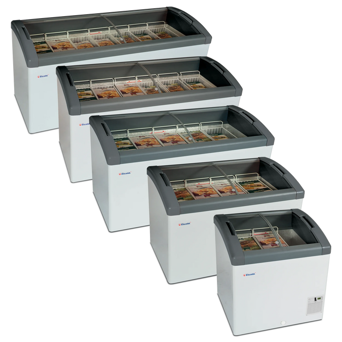 Tefcold Sliding Curved Glass Lid Chest Freezer FOCUS 131 (ECO DESIGN)