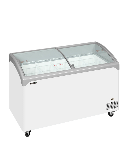 Tefcold Sliding Curved Glass Lid Chest Freezer NIC401SCEB 48862(Substitution for 20132 NIC400SCEB)