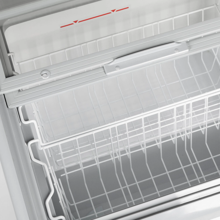 Tefcold Sliding Curved Glass Lid Chest Freezer NIC101CP 48856(Substitution for 22486 NIC100CP)