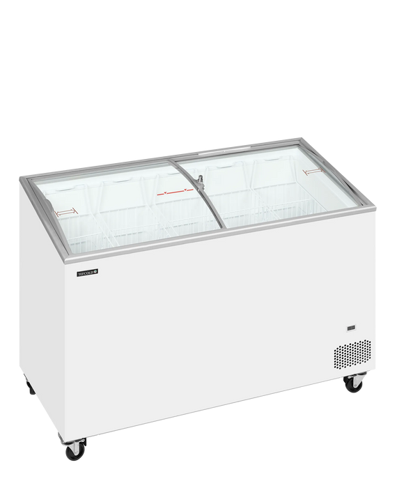 Tefcold Sliding Curved Glass Lid Chest Freezer IC401SCEB 48842(Substitution for 20119 IC400SCEB)