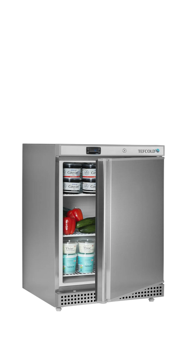 Tefcold Low-energy undercounter refrigerator stainless steel UR200X1
