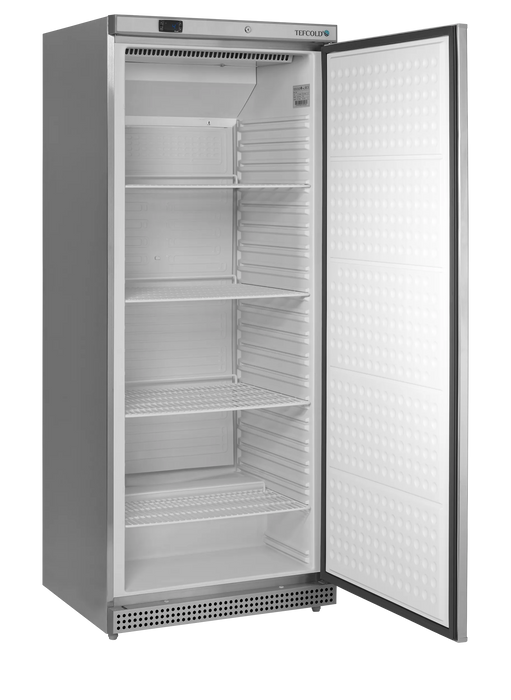 Tefcold UR600X1 Solid Door Refrigerator with GN2/1 Shelves Stainless Steel