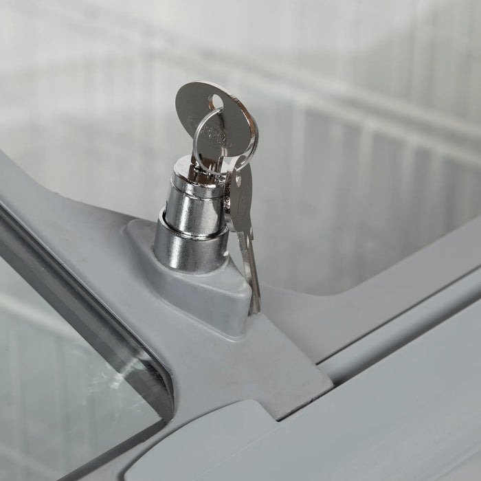 Tefcold Sliding Curved Glass Lid Chest Freezer NIC401SCEB 48862(Substitution for 20132 NIC400SCEB)