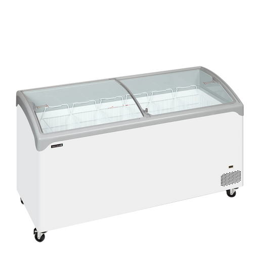Tefcold Sliding Curved Glass Lid Chest Freezer NIC501SCEB 48865(Substitution for 45510 NIC500SCEB)