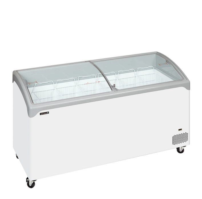 Tefcold Sliding Curved Glass Lid Chest Freezer NIC501SCEB 48865(Substitution for 45510 NIC500SCEB)