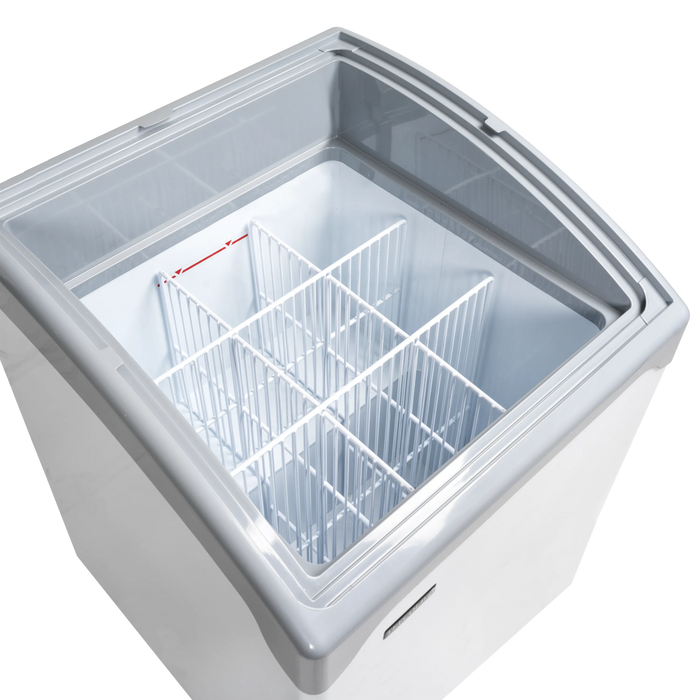 Tefcold Sliding Curved Glass Lid Chest Freezer NIC101SCEB /IRL 48848(Substitution for 20125 NIC100)