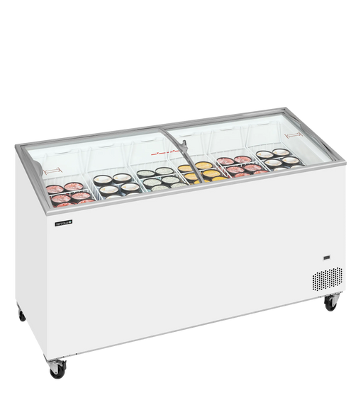 Tefcold Sliding Curved Glass Lid Chest Freezer IC501SCEB 48844(Substitution for 20123 IC500SCEB)