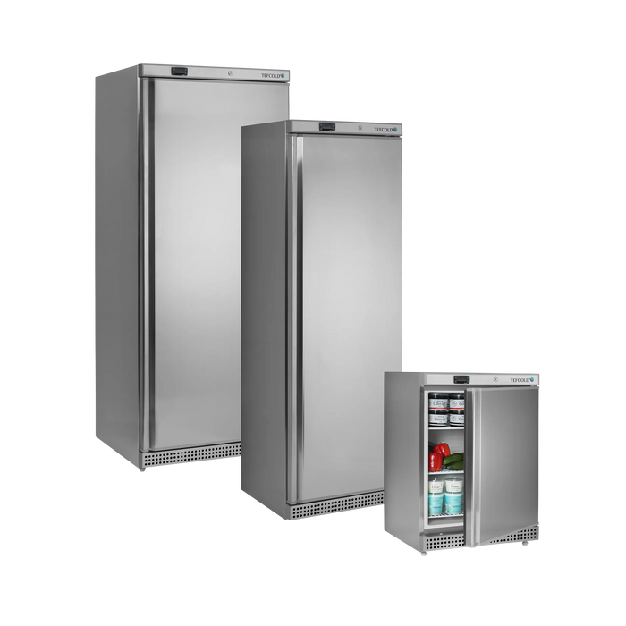 Tefcold Low-energy undercounter refrigerator stainless steel UR200X1