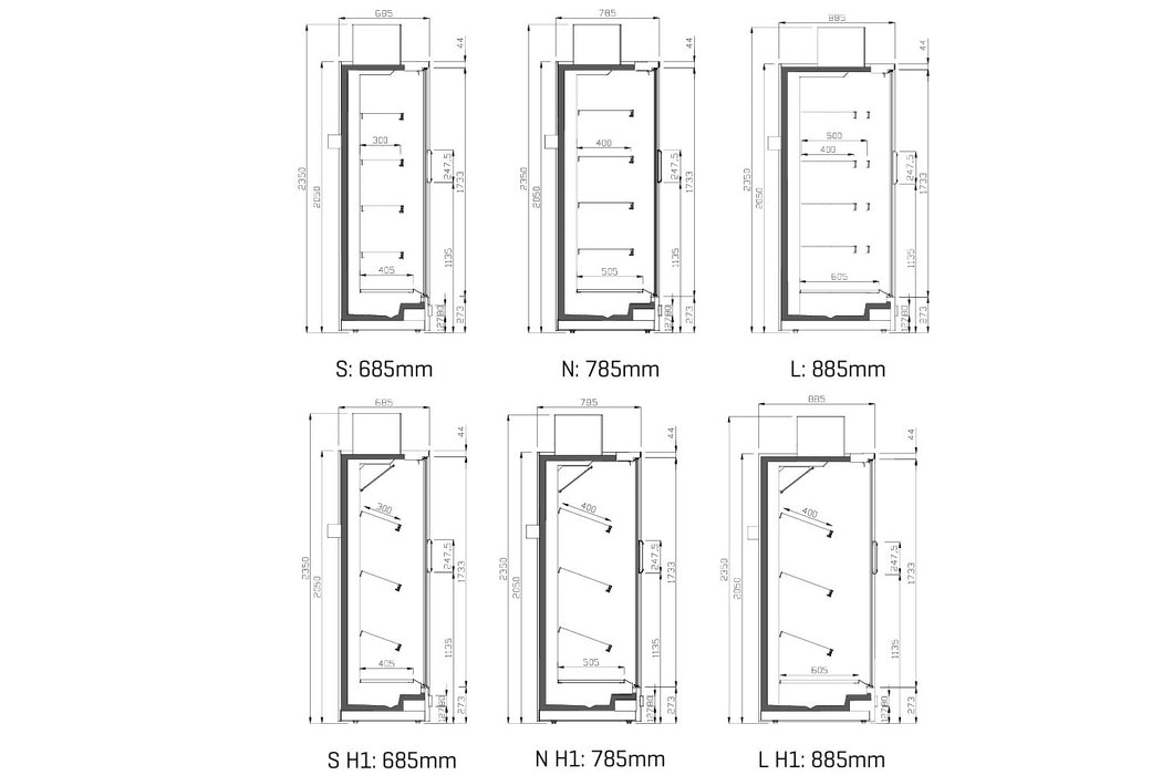 Infrico Detroit multideck glass doors in store