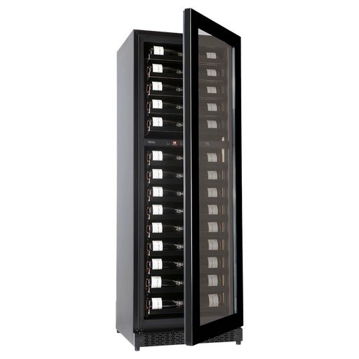 Pevino Imperial Eco 96 bottle dual zone wine cooler, front view