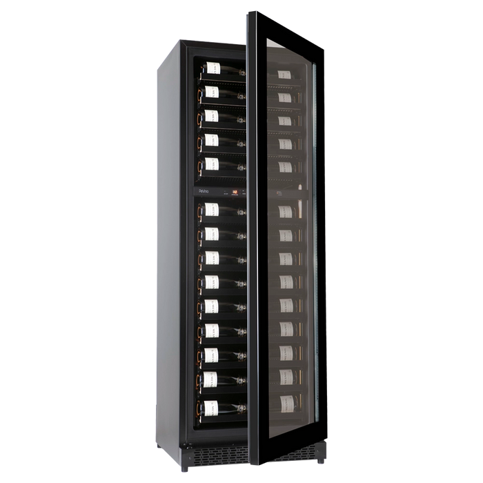 Pevino Imperial Eco wine cooler, 96 bottles, dual zone, black
