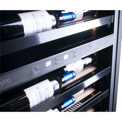 Pevino Imperial Eco 54 bottle dual zone wine cooler, side view