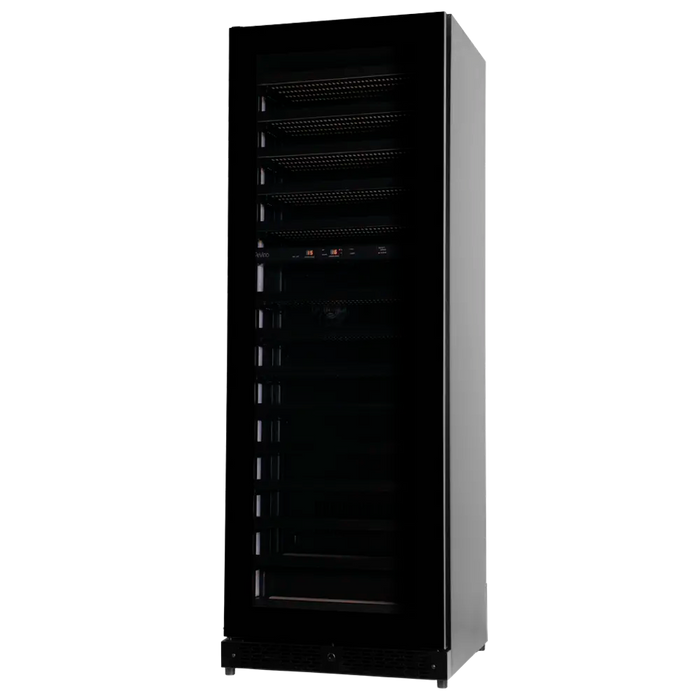 Pevino Imperial Eco 54 bottle dual zone wine cooler, open door view