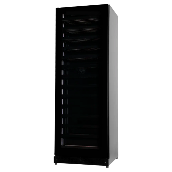 Pevino Imperial Eco 54 bottle single zone wine cooler, interior shelving view