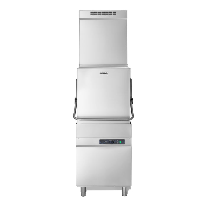 Aristarco AH800ESIES+ Energy Saver 18 Plate Hood Dishwasher 500 x 500mm Basket with Water Softener