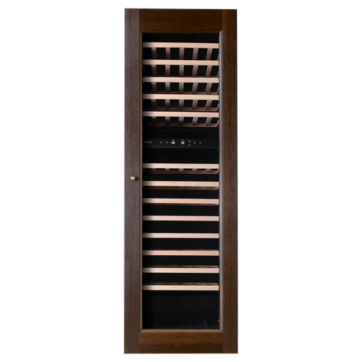 Pevino Majestic 101 bottle dual zone kitchen door wine cooler, front view