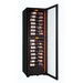Pevino MS Noble 152 bottle wine cooler, metal shelving, door open profile view