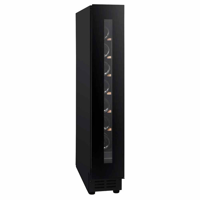 Pevino Noble 8 bottle single zone wine cooler, side view
