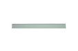 White pricecard holder designed for middle shelf installation on commercial refrigerators