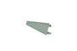 White pricecard holder designed for middle shelf installation on commercial refrigerators view 2