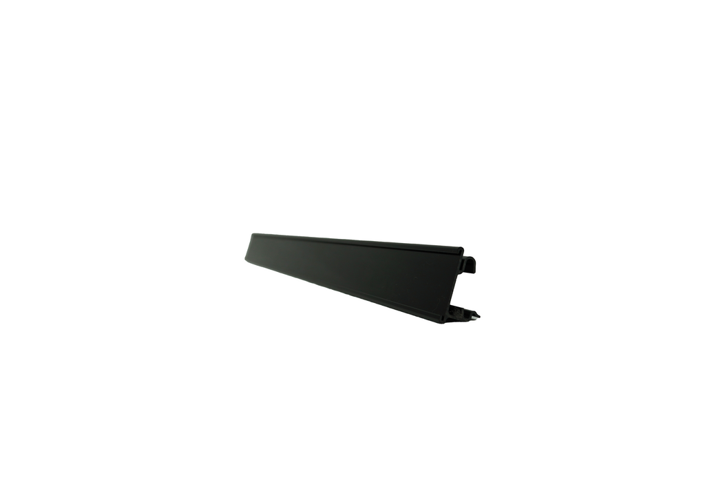 Black price card holder with adjustable left and right positioning view 2