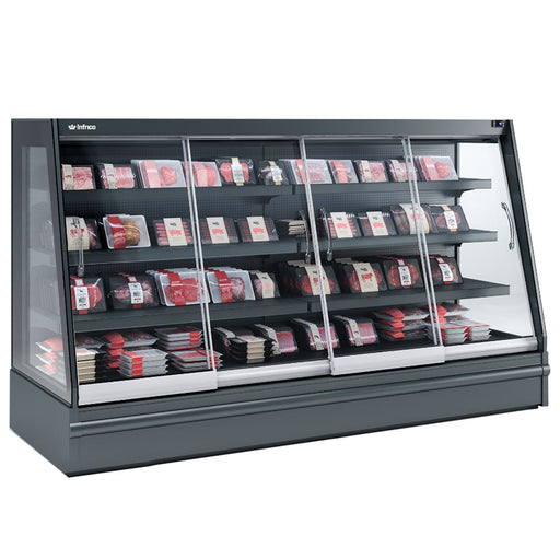 Infrico Edinburgh remote semi-multideck display fridge with sliding glass doors