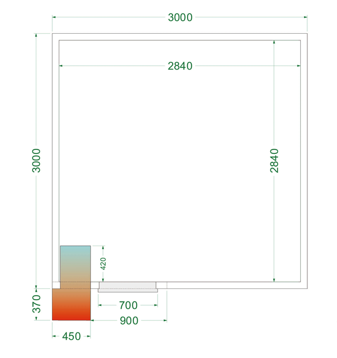 Tefcold CRPF3030  3000 x 3000 x 2200mm Coldroom