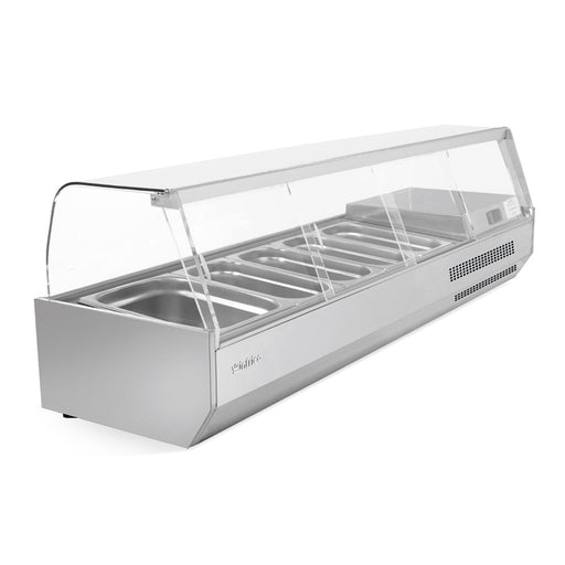 Infrico VIP2300B13CRISTAL refrigerated pizza and sandwich prep display cabinet
