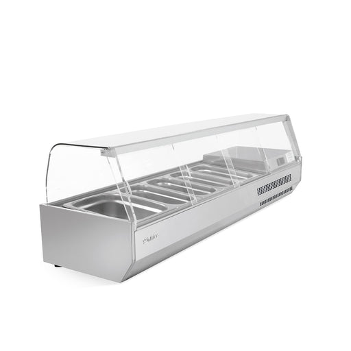 Infrico VIP198013CRISTAL refrigerated pizza and sandwich prep display cabinet