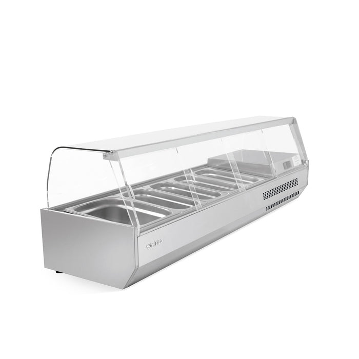 Infrico VIP149013CRISTAL refrigerated pizza and sandwich prep display cabinet
