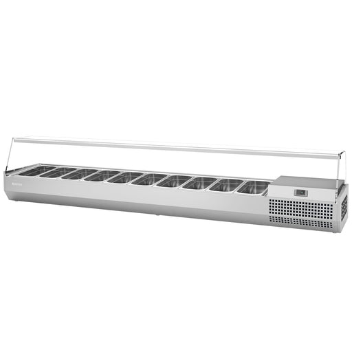 Infrico VIP198014CRISTAL refrigerated pizza and sandwich prep display cabinet