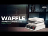 Stainless steel tabletop waffle maker with 240x240mm cooking surface view 5