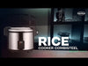 Combisteel RC-54 stainless steel tabletop rice cooker with serving spoon and measuring cup view 6