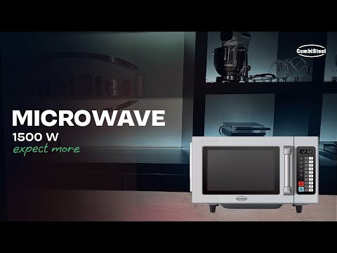 Combisteel 1550W commercial microwave oven, stainless steel finish view 5