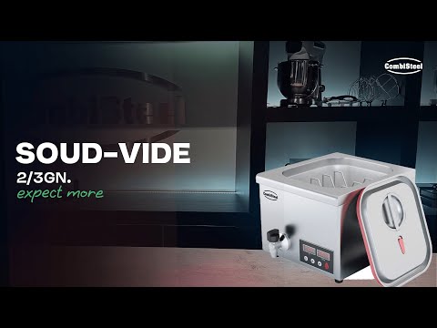 Combisteel stainless steel tabletop sous-vide water bath unit view 3
