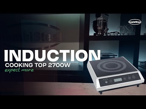 Stainless steel induction cooking top with touch screen controls view 4