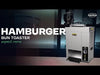 Stainless steel tabletop hamburger bun toaster with control panel view 5