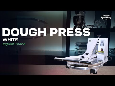 White Combisteel manual dough press with 458mm diameter heated plate view 7