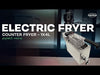Stainless steel tabletop electric fryer with single basket and control knob view 6