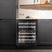 Caple Wi6135BS black steel undercounter dual zone wine cooler