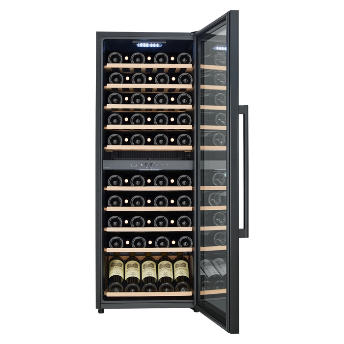 Cavecool Raw Zircon Special Edition wine cooler, 77 bottles, dual zone, black