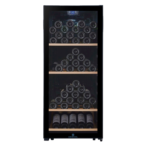 Cavecool Chill Sapphire Special Edition 122 bottle single zone wine cooler, front view