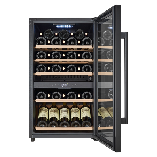 Cavecool Raw Citrine Special Edition 49 bottle dual zone wine cooler, front view