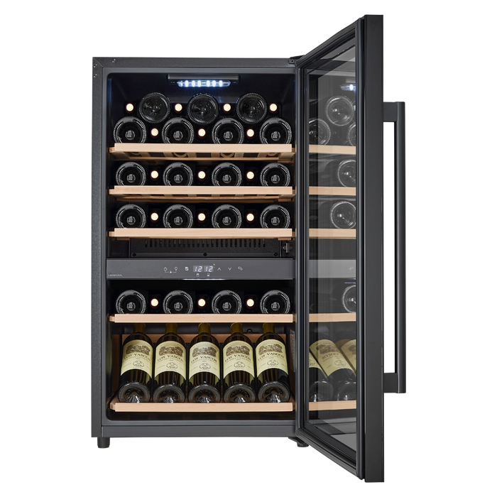 Cavecool Raw Citrine Special Edition wine cooler, 49 bottles, dual zone, black