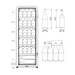 Cavecool Retro Basalt 51 bottle wine cooler, angled view