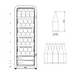 Cavecool Retro Basalt 51 bottle wine cooler, side view