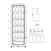 Cavecool Retro Basalt 51 bottle wine cooler, interior shelving view