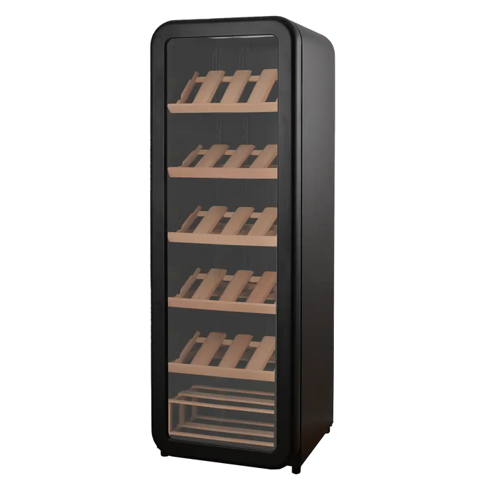 Cavecool Retro Basalt 51 bottle wine cooler, close-up of control panel