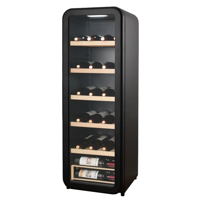 Cavecool Retro Basalt 51 bottle wine cooler, rear view
