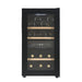 Cavecool Joy Azurite 16 bottle dual zone wine cooler, front view